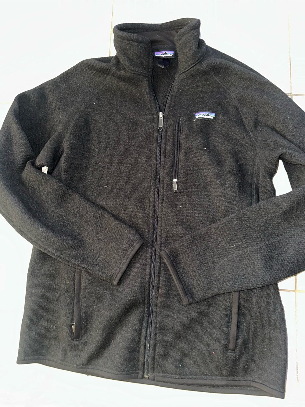 Authentic Patagonia Full Zip Fleece Jacket L Black